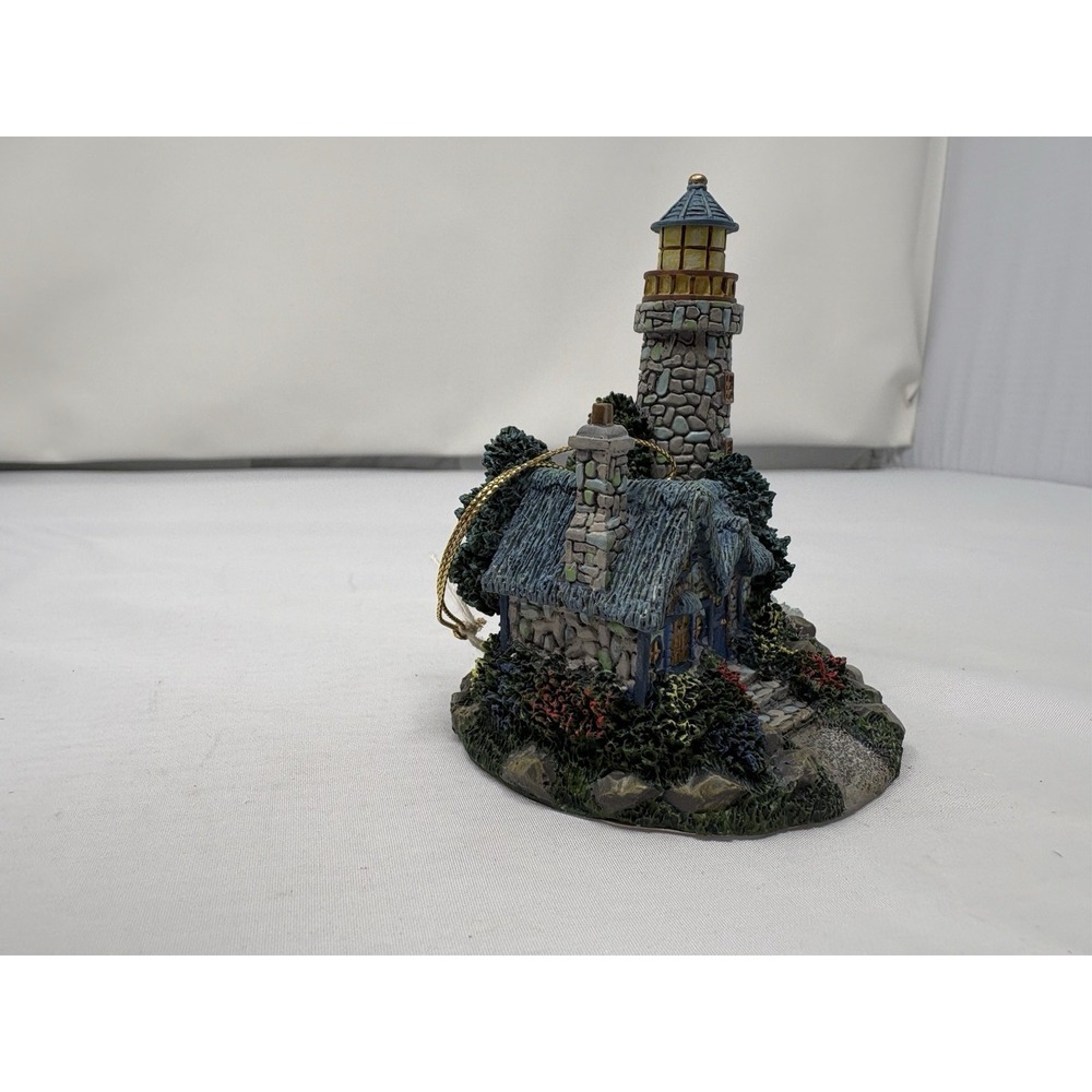 Vintage Thomas Kinkade Illuminated Series Ornament "Cottage Shore Lighthouse" - Picture 2 of 9